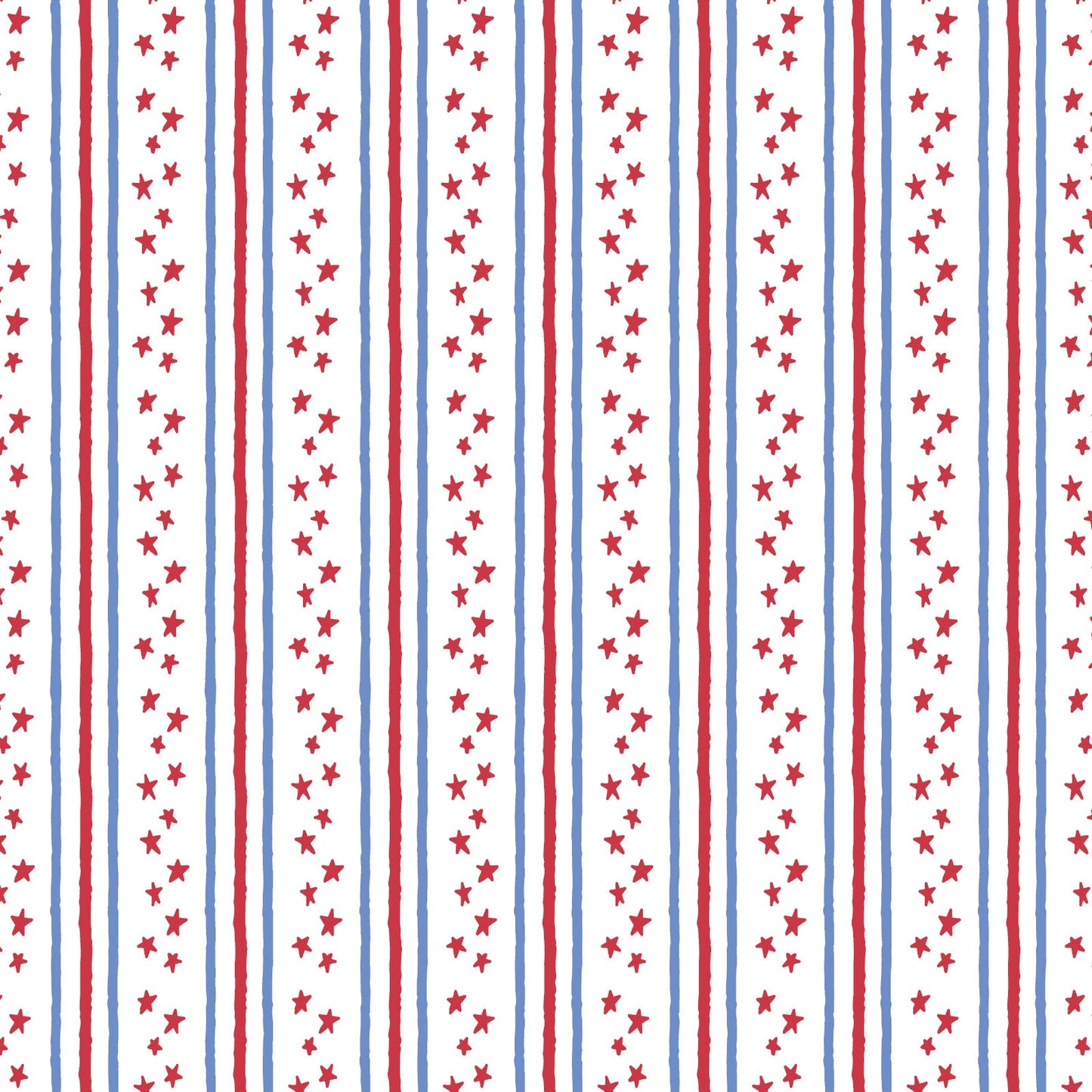 Lila and Hayes Eloise Girls' Pima Cotton Bubble - Stars and Stripes