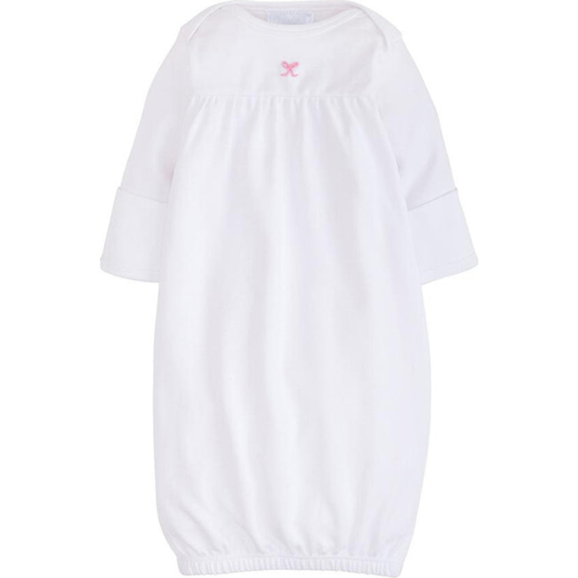 Little English Pinpoint Baby Gown with Bow