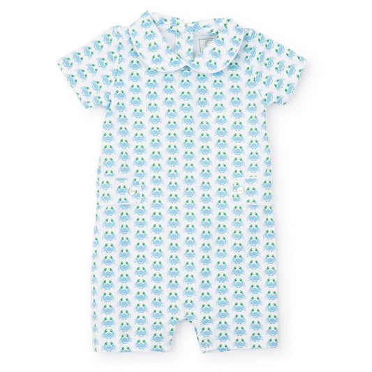 Lila and Hayes Henry Boys' Pima Cotton Shortall - Cool Crabs