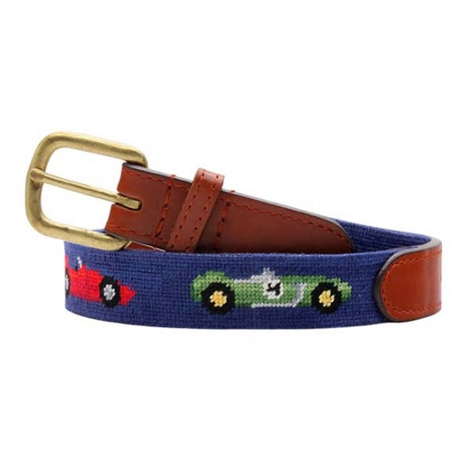 Smathers and Branson Race Cars Children's Needlepoint Belt