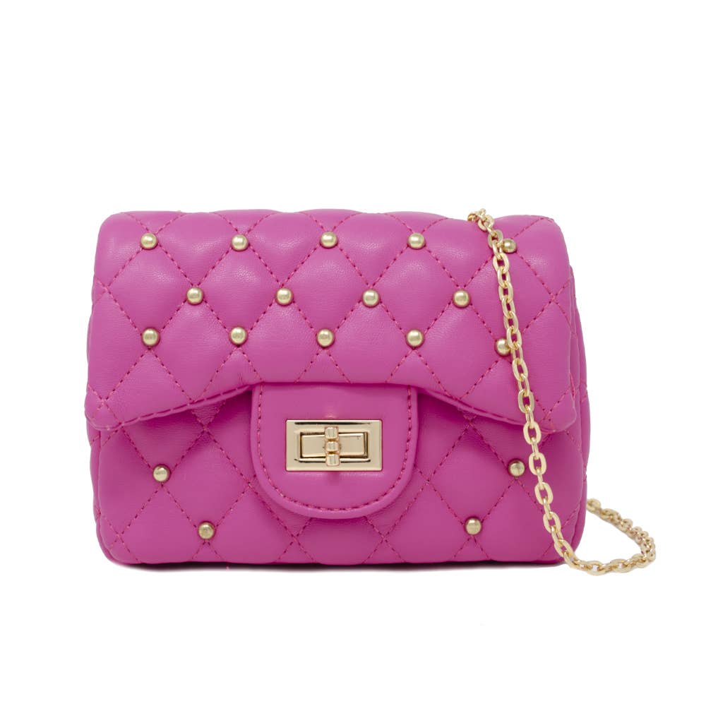 Hot Pink Classic Stud Mini Bag Zomi Gems