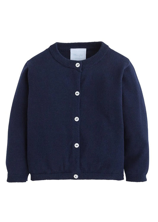 Little English Navy Essential Cardigan