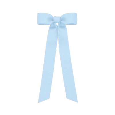 Wee Ones Mini Grosgrain Long Tail Bow - Millennium Blue