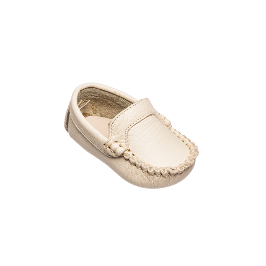 Cream Moccasin by Elephantito Baby Shoes