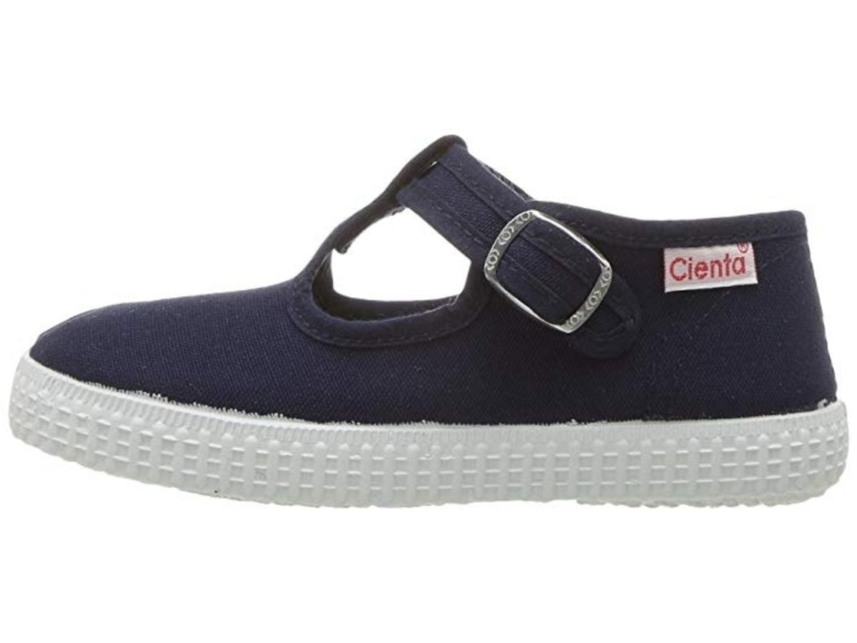 Navy Cienta T Strap Shoe