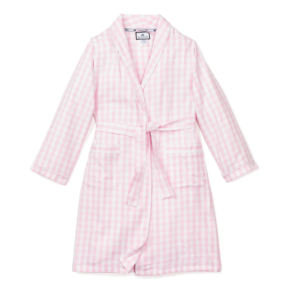 Petite Plume Pink Gingham Robe