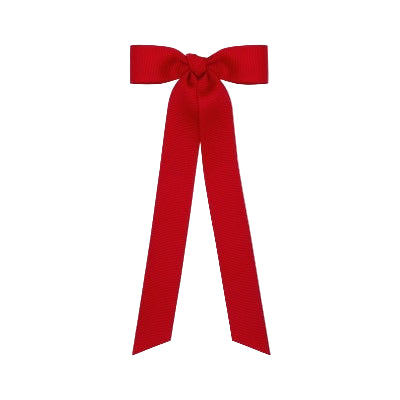Wee Ones Red Grosgrain Long Tail Bow