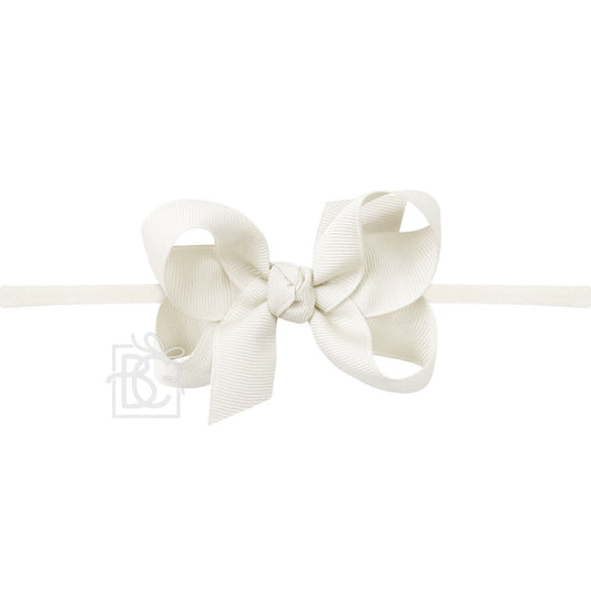 Beyond Creations Medium Grosgrain Bow on Baby Headband