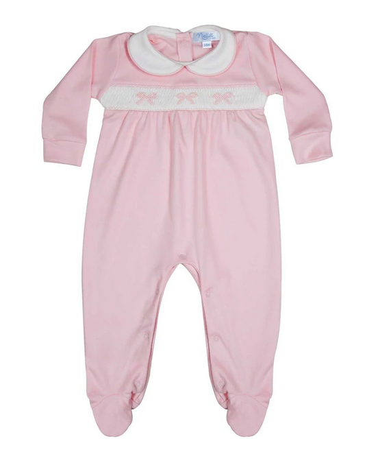 Nellapima Smocked Bows Footie