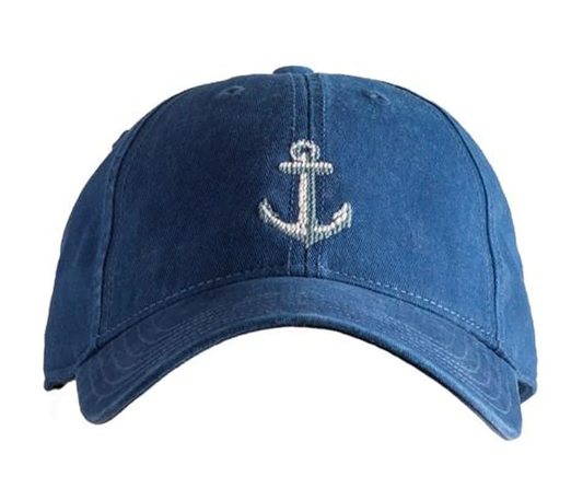 Needlepoint Anchor Hat - Navy