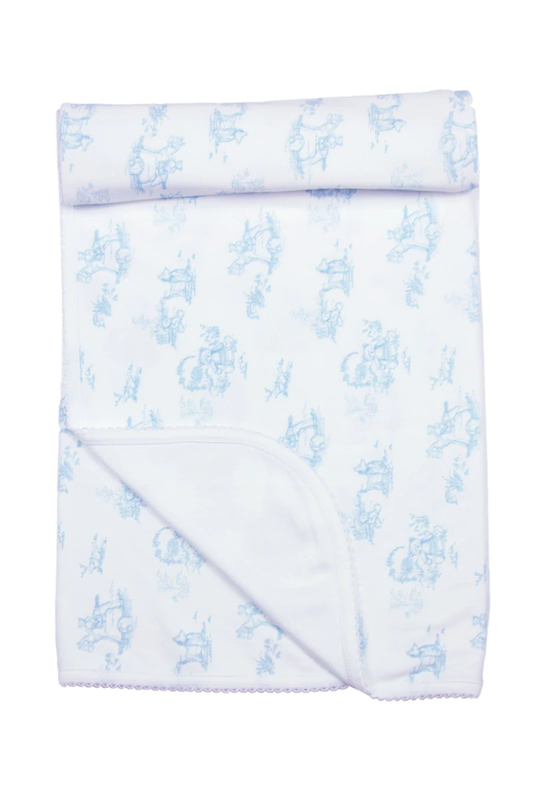 Nellapima Blue Toile Blanket