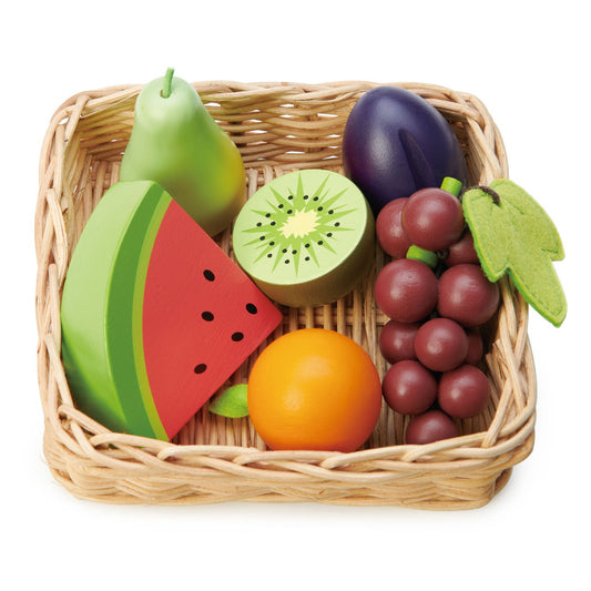 Tender Leaf Toys Fruit Basket  Wooden Play Food