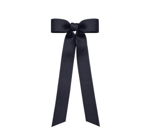 Wee Ones Grosgrain Navy Long Tail Bow