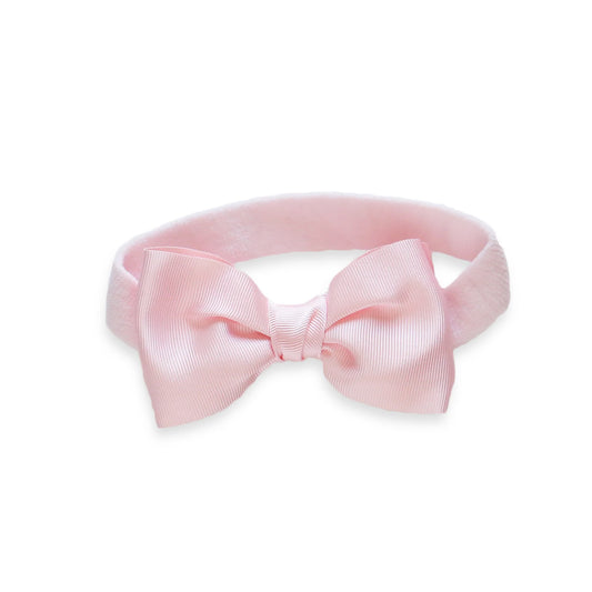 Big Grosgrain Bow on a Soft Headband - Baby Pink