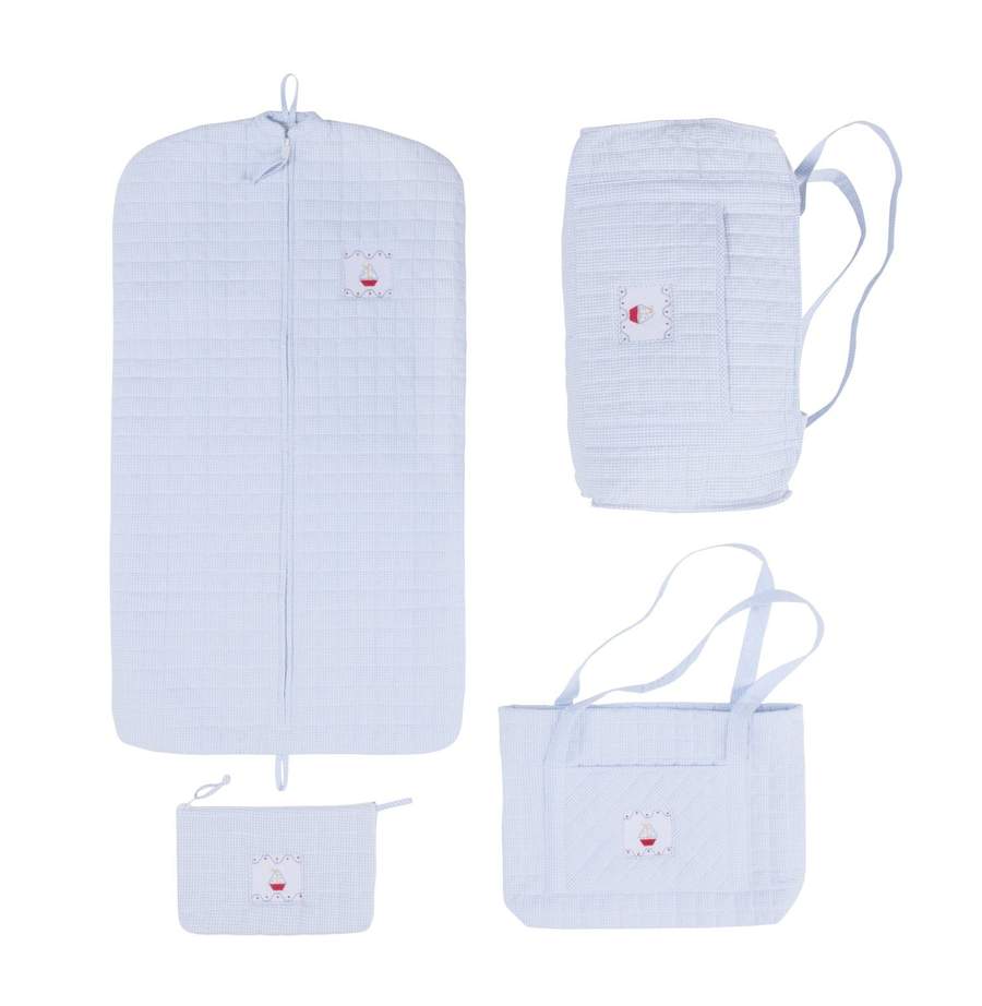 Little English Quilted Luggage - Sailboat