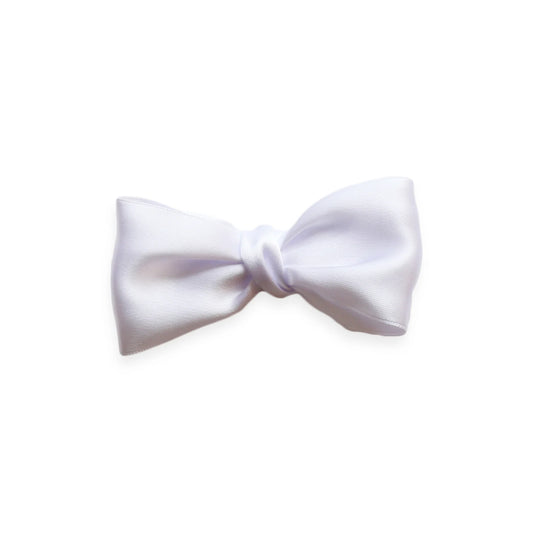 Eva's House Big Satin Bow - White