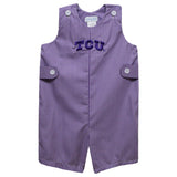 Vive La Fete TCU Horned Frogs Embroidered Purple Gingham Jon Jon 