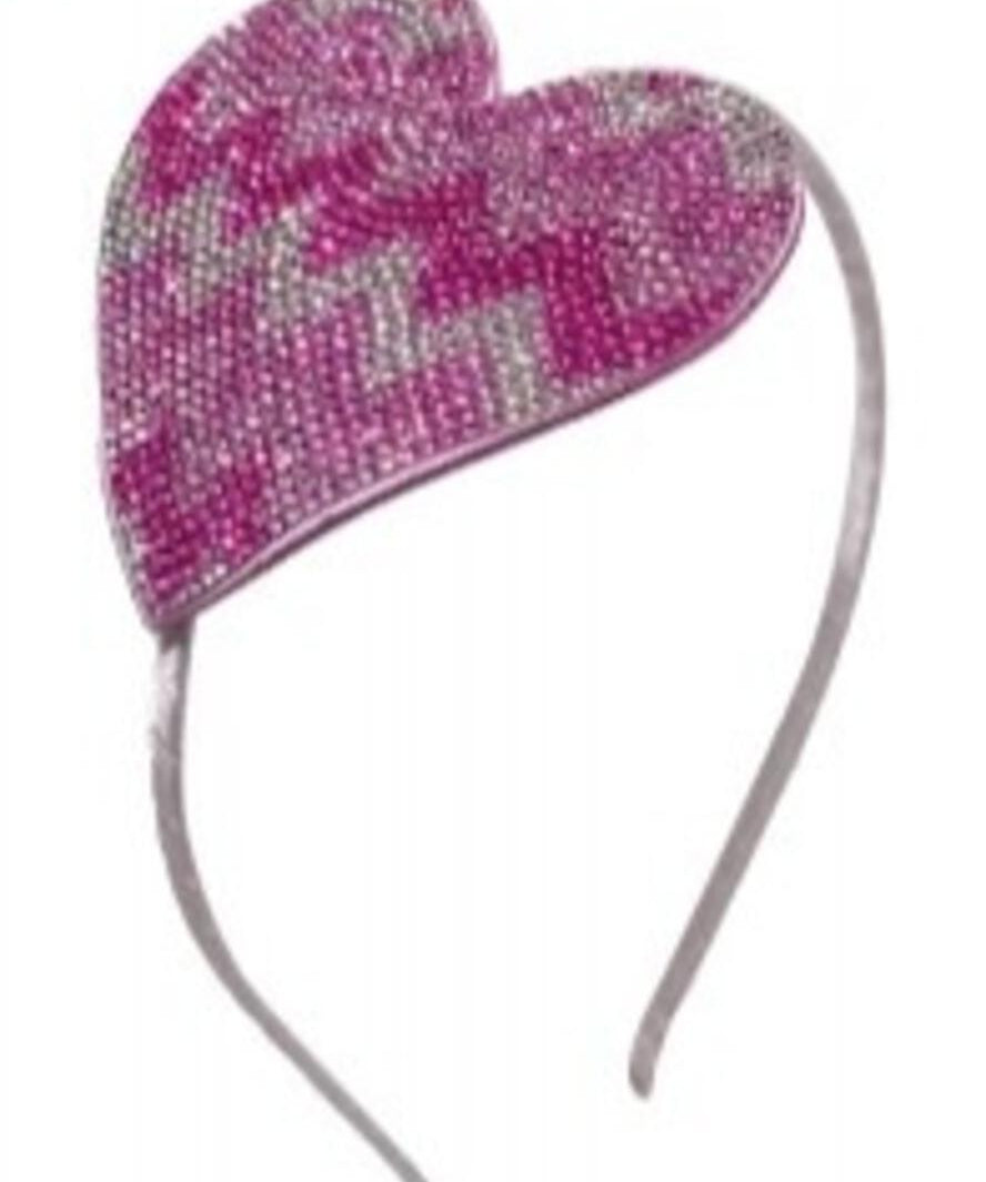 Bari Lynn Pink Aztec Heart Headband