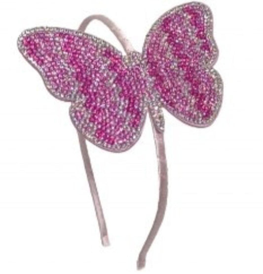 Bari Lynn Pink Aztec Butterfly Headband