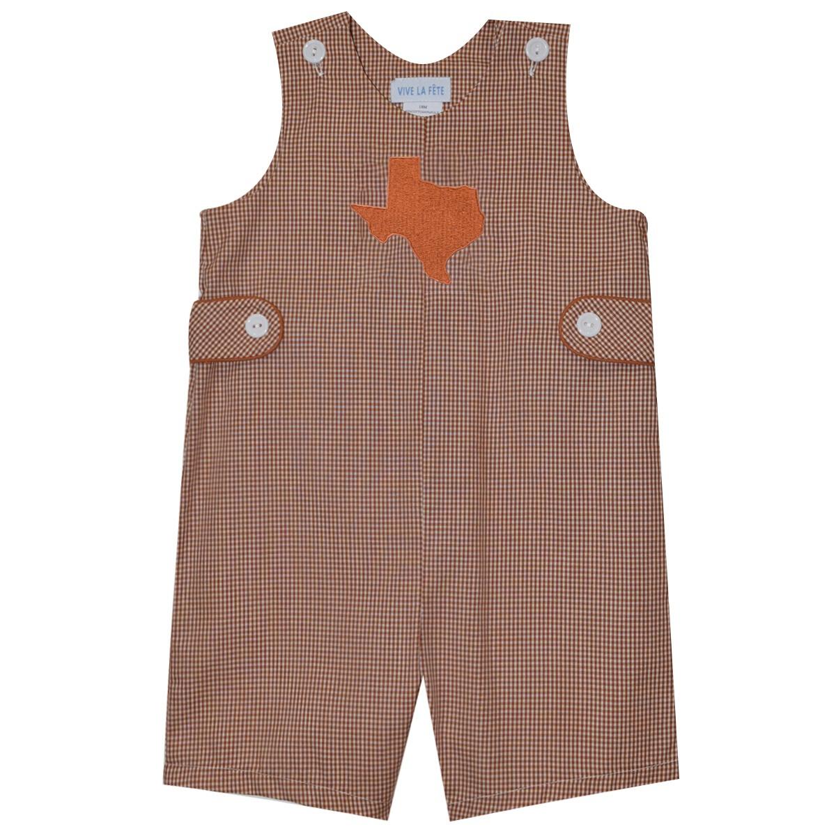 Texas Embroidered Gingham Jon Jon