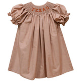 Vive La Fete Texas Smocked Gingham Bishop Dress