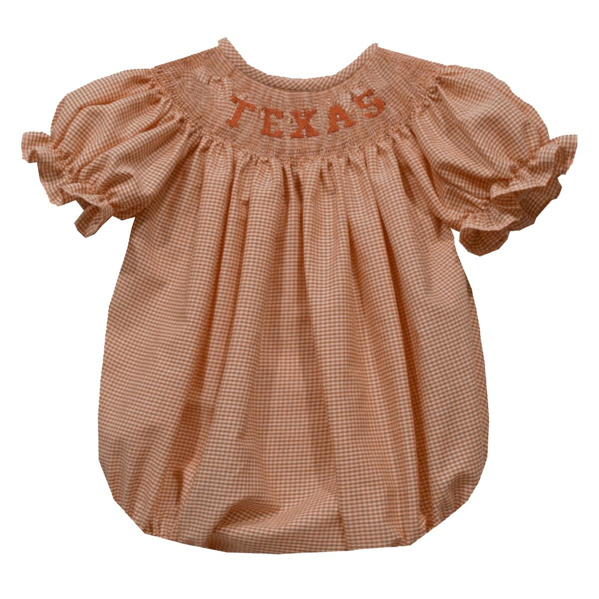 Vive La Fete Texas Smocked Gingham Girl Bubble