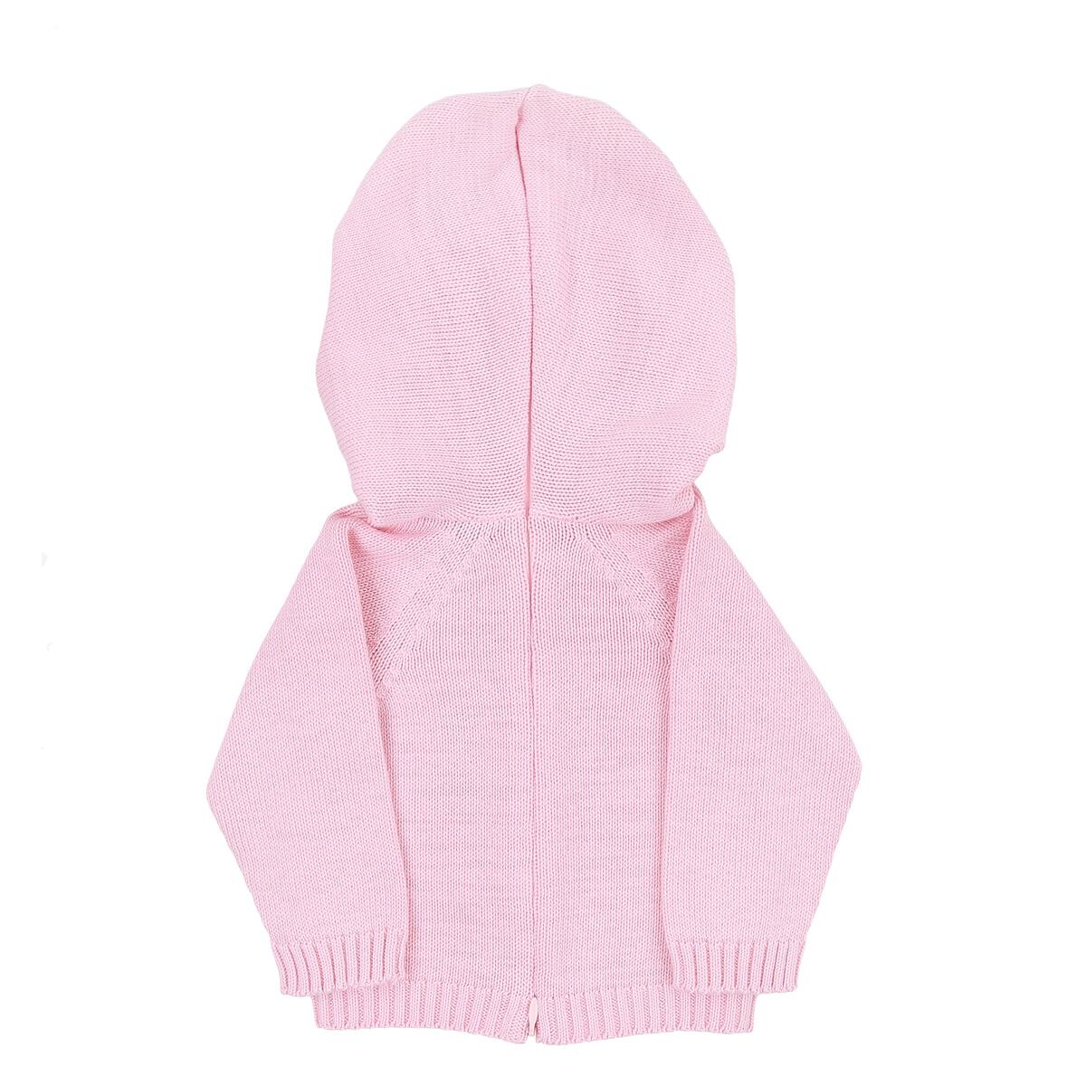 Magnolia Baby Essentials Knit Hooded Zip Pullover- Pink