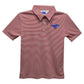 Vive La Fete SMU Mustangs Embroidered Red Stripes Polo