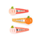 Lilies & Roses Orange and Pink Pumpkin Trio Hair Clips