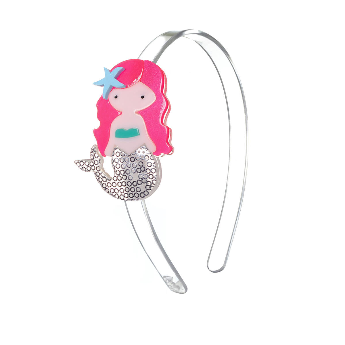 Lilies & Roses Mermaid Neon Pink Headband