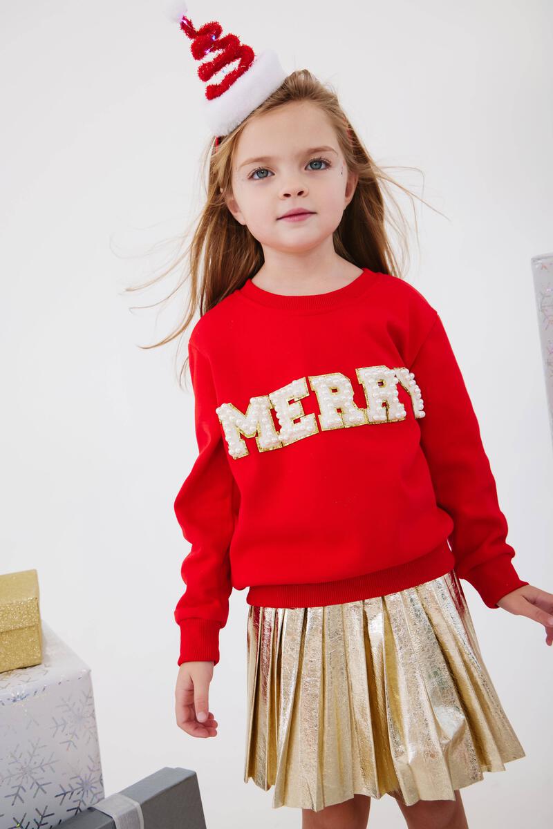 Lola and the Boys Merry Pearl Sweatshirt