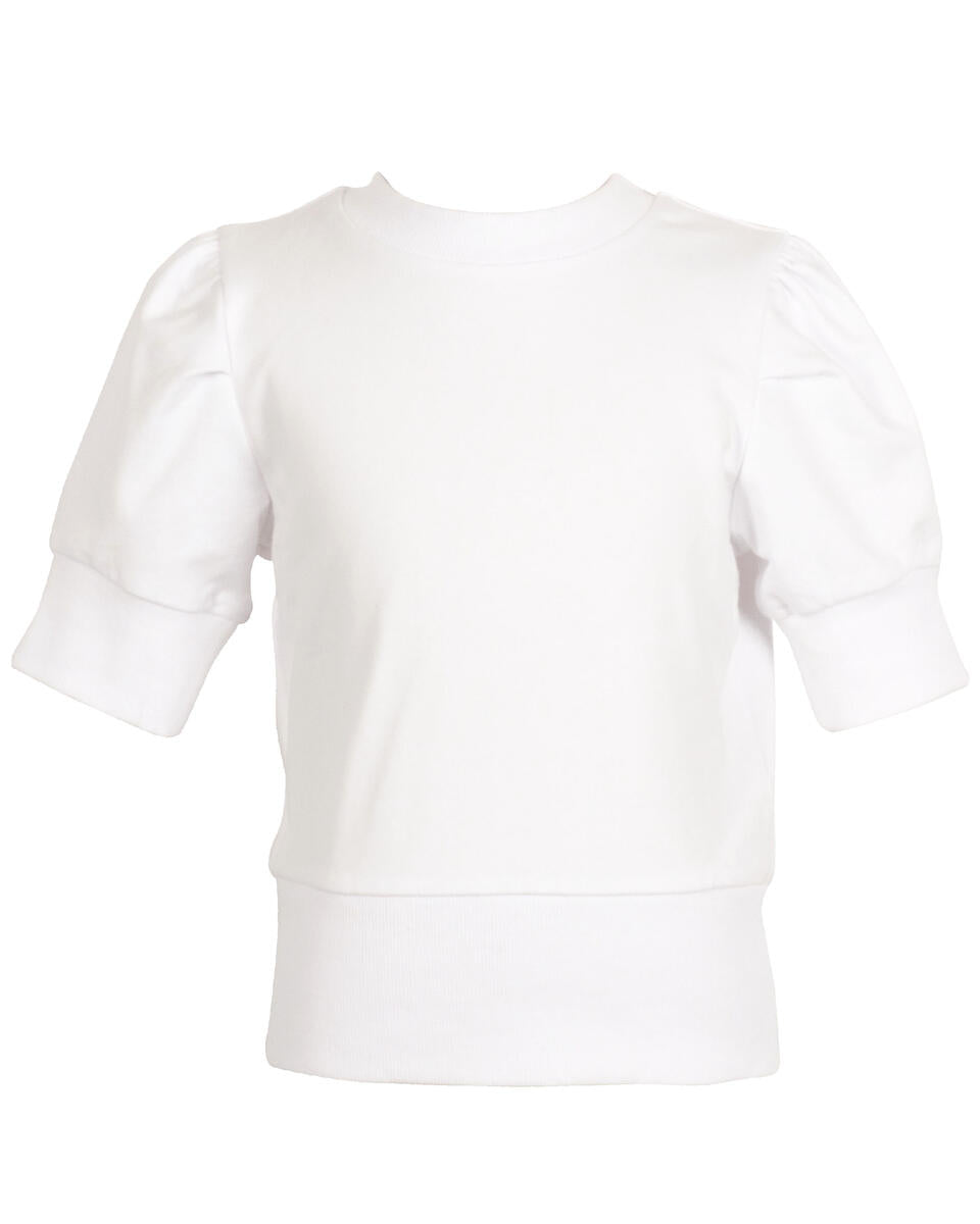 The Yellow Lamb Madison Puff Sleeve Top- White