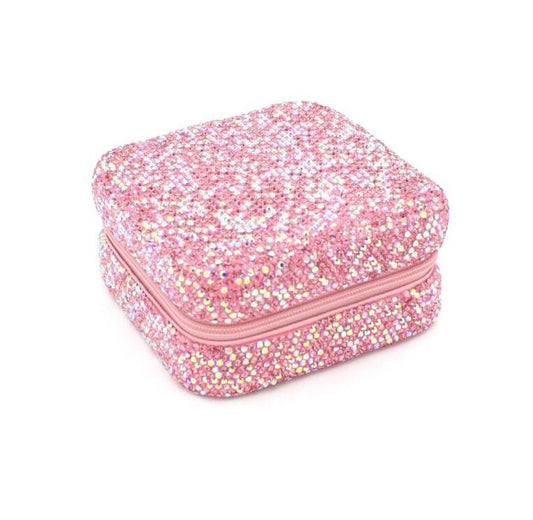 Small Fully Crystallized Jewelry Box- Pink