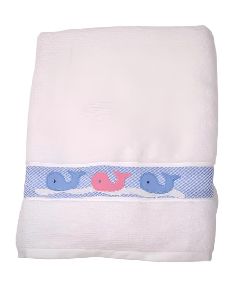 Funtasia Too Pink and Blue Whales Towel