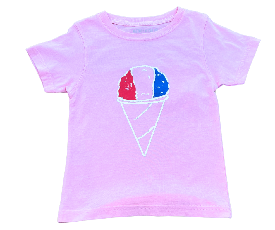 Mustard & Ketchup Light Pink Snow Cone T-Shirt