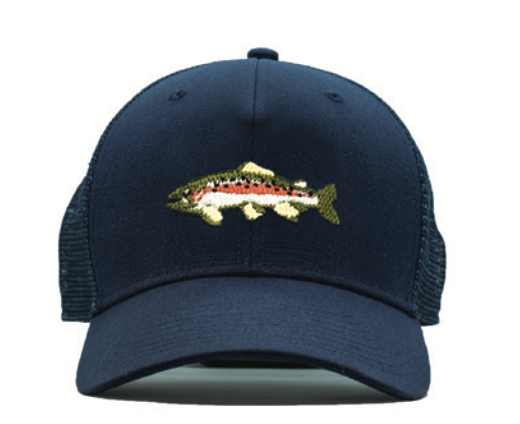 Harding Lane Faded Navy Trout Trucker Hat