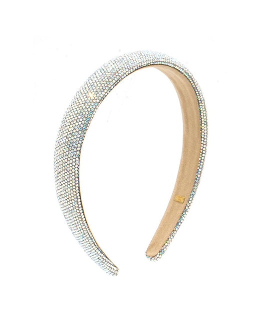 Thin Fully Crystallized Headband- White