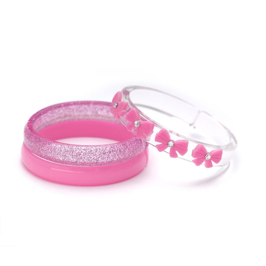 Lilies & Roses Pink Bows Bangles