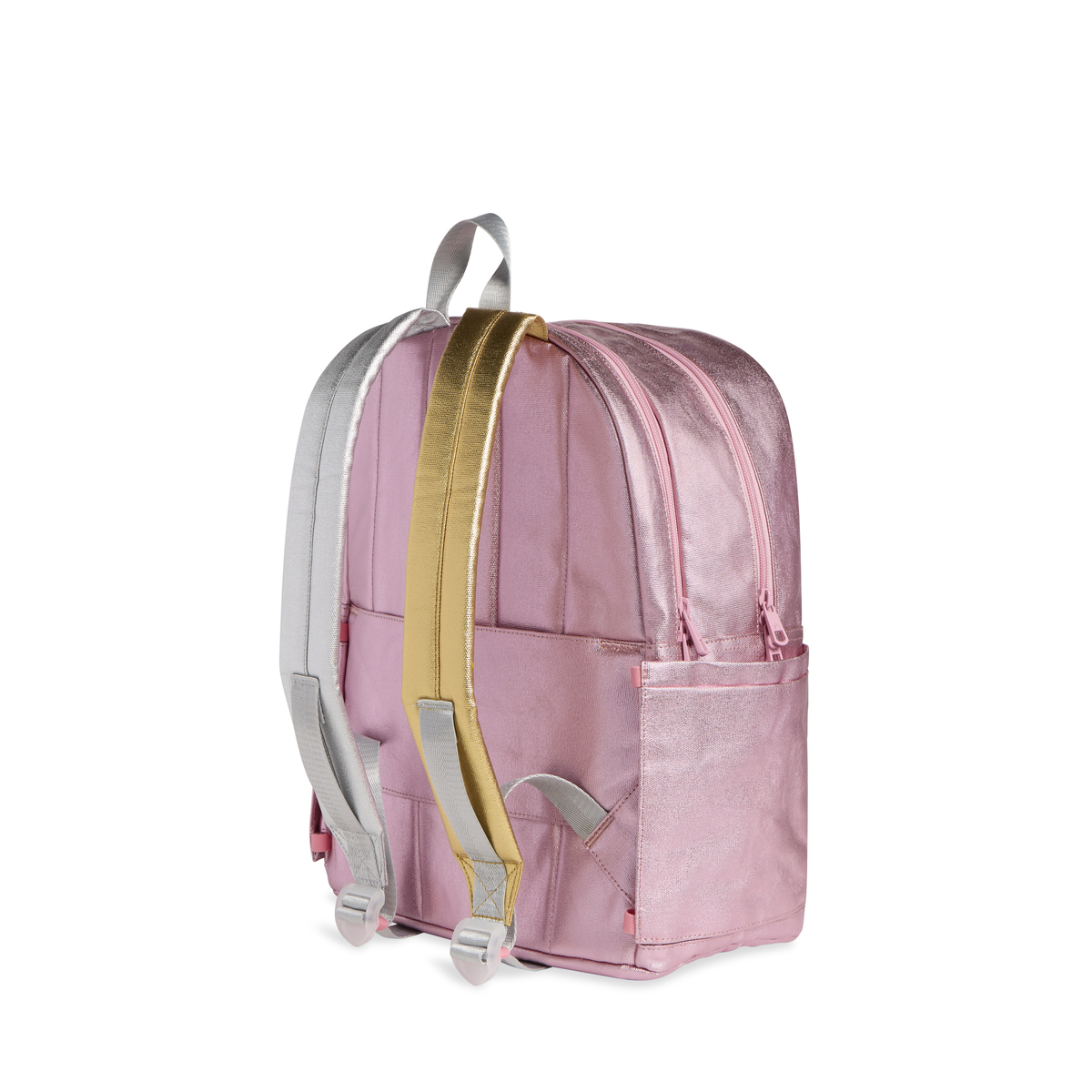 State Kane Double Pocket Backpack- Pink and Silver