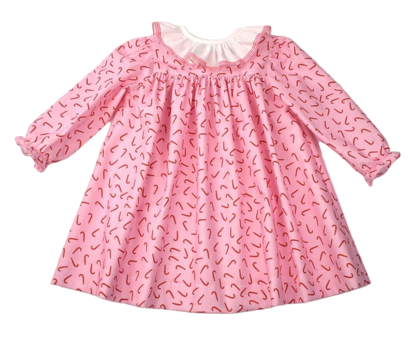 Funtasia Too Candy Cane Print Long Sleeve Dress