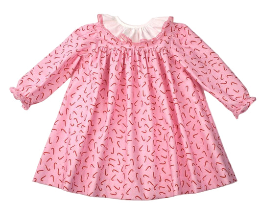 Funtasia Too Candy Cane Print Long Sleeve Dress