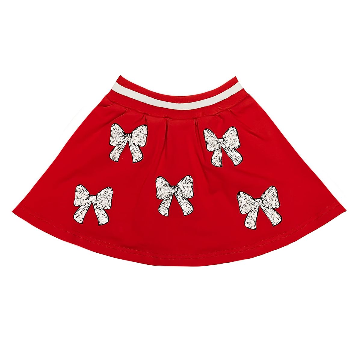 Belle Cher Red and White Bows Skort