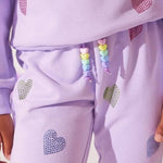 Lola and the Boys Lavender Crystal Hearts Set