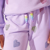Lola and the Boys Lavender Crystal Hearts Set