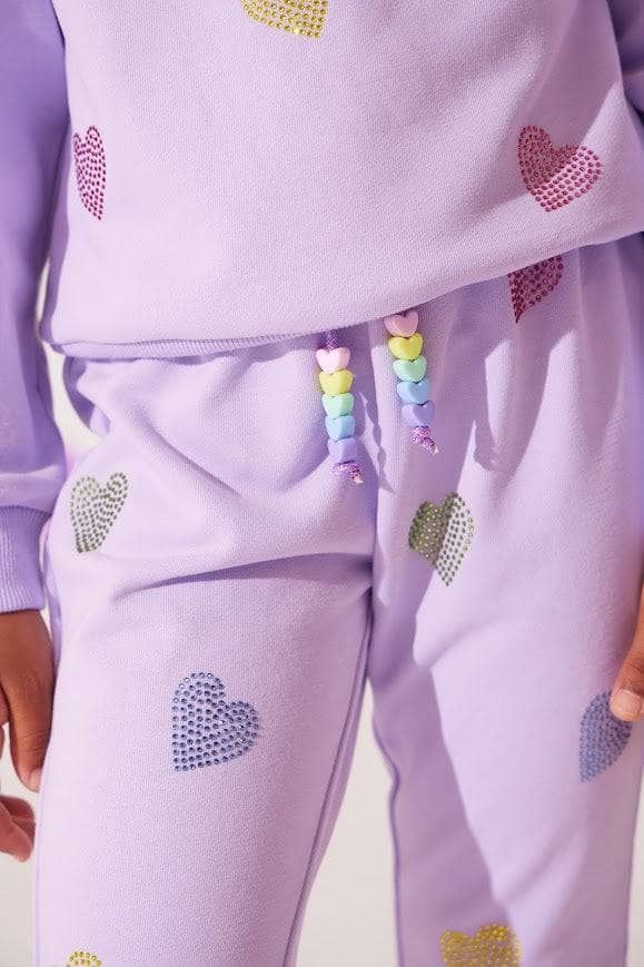 Lola and the Boys Lavender Crystal Hearts Set