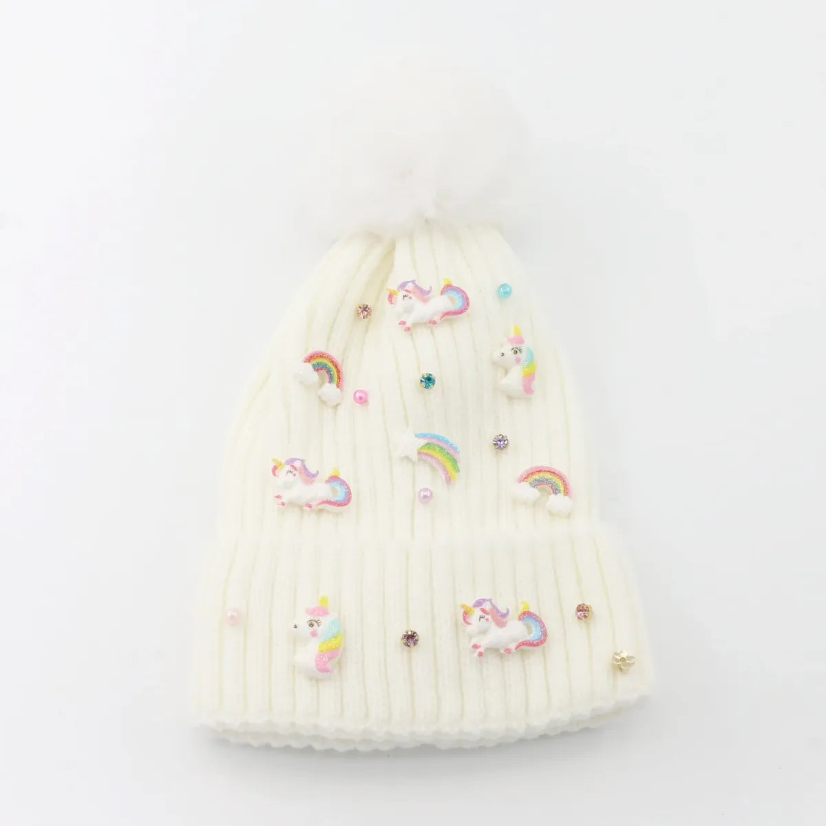 Poppyland Rainbow Unicorn Beanie