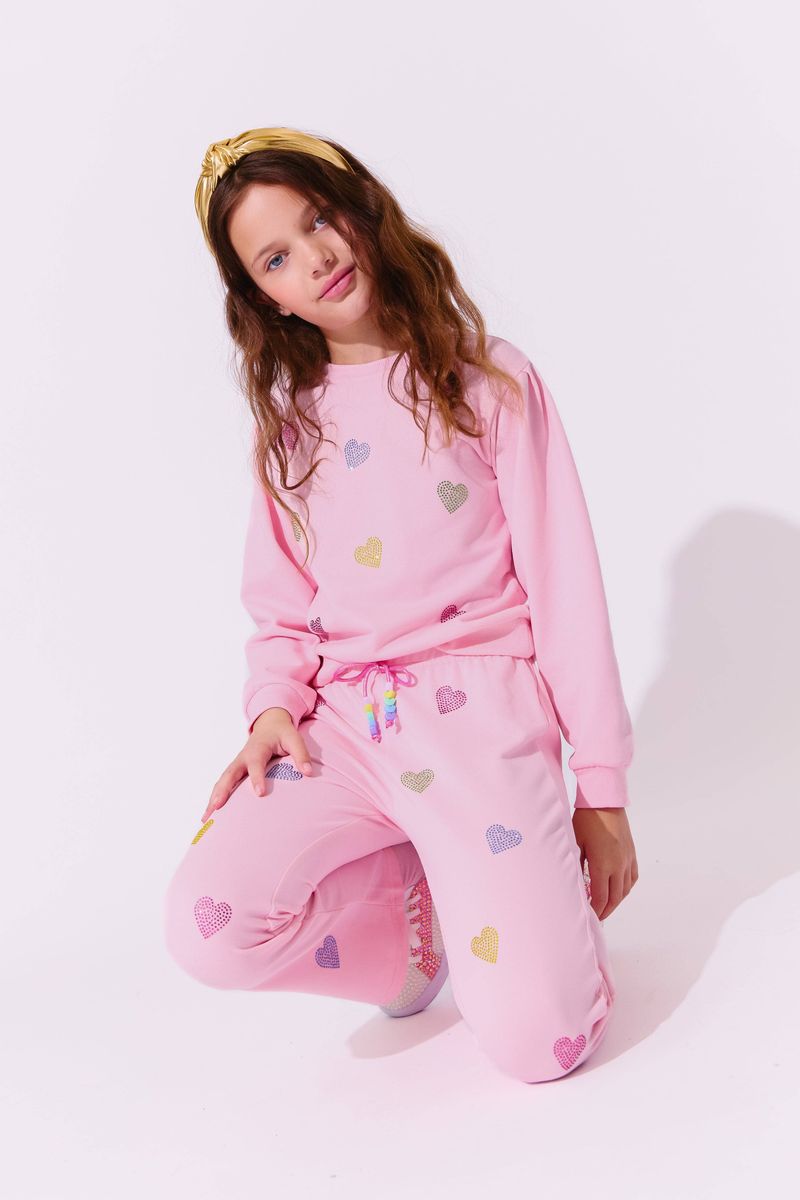 Lola and the Boys Pink Crystal Hearts Set