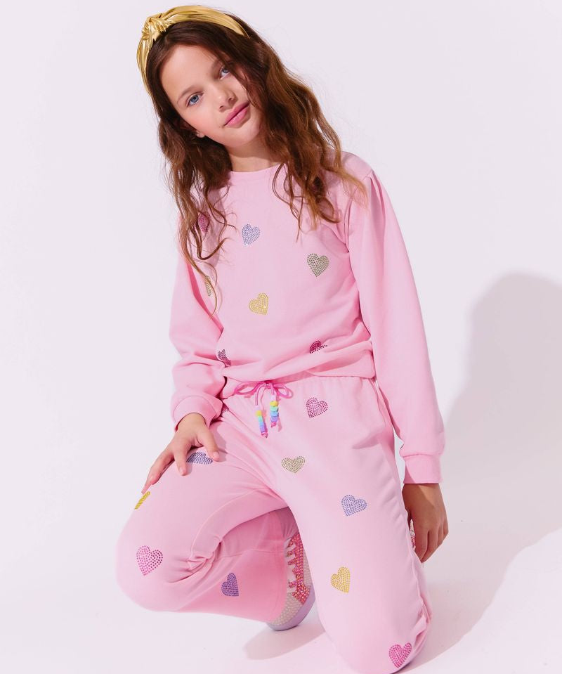 Lola and the Boys Pink Crystal Hearts Set