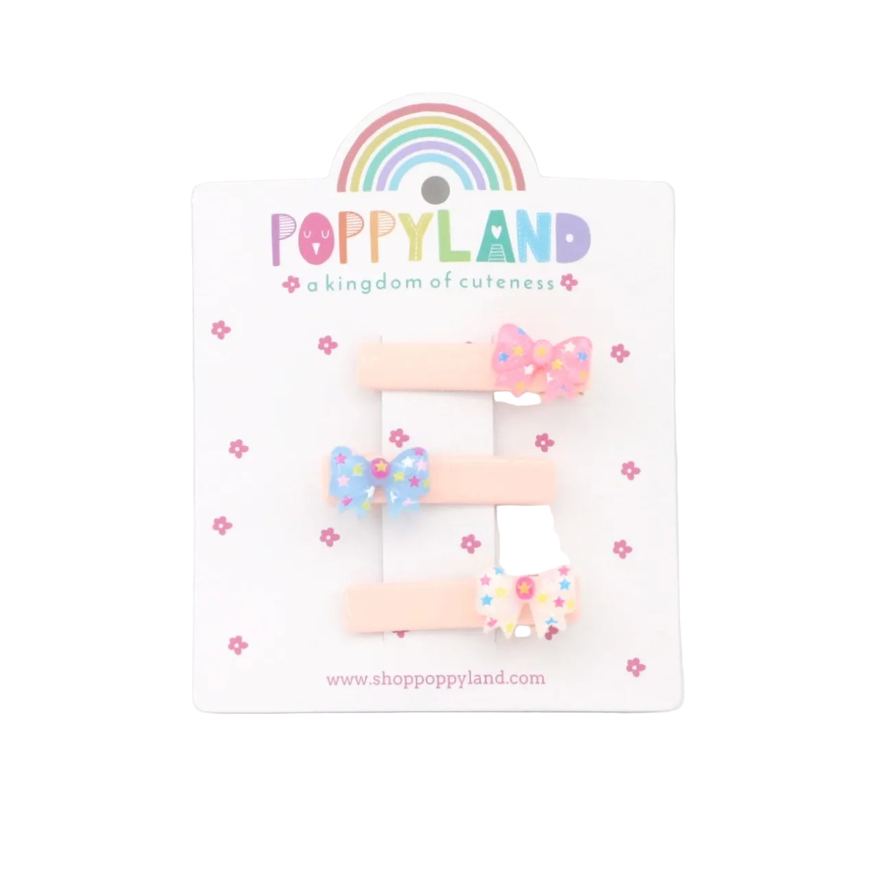 Poppyland Bow Trio Hair Clips Set 
