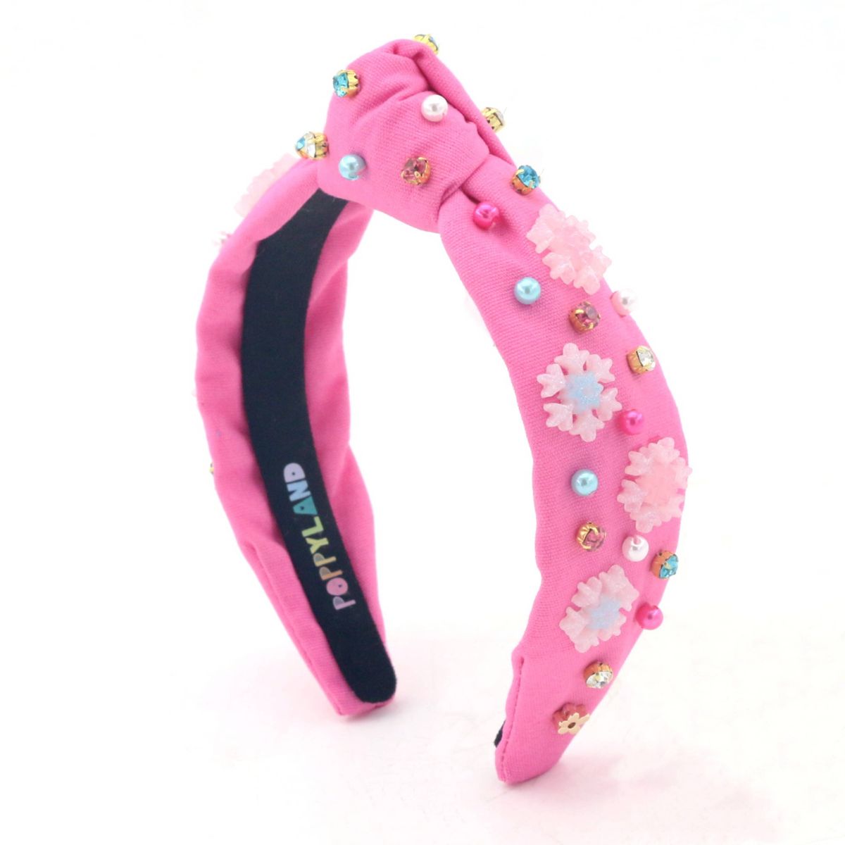 Poppyland Snowflake Sparkles Knot Headband